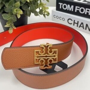 Tory Burch Tan and Red Woman’s Belt NWOT